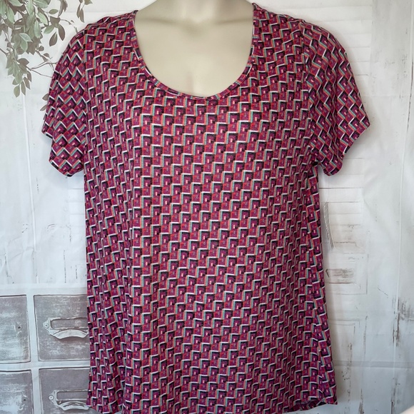 LuLaRoe Classic Womens Geometric Pink Casual Top Shirt Sz. X Large XL NEW - Picture 1 of 9